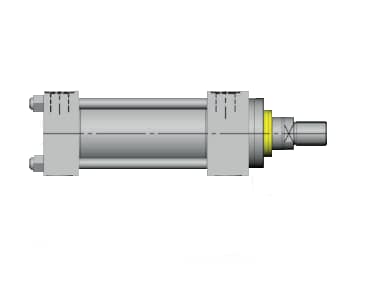 جک هیدرولیک چهارمیل مهار فلنج مستطیل ابتدا
