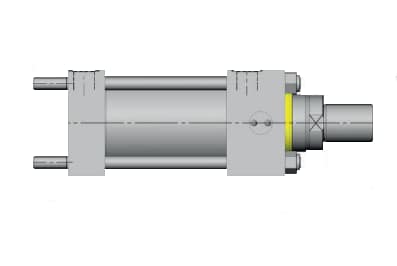 جک هیدرولیک چهارمیل مهار نصب با مهره انتها