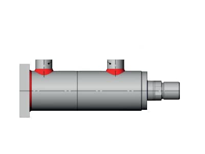 جوشی فلنج مستطیل، انتهای سیلندر