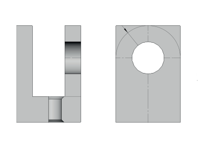 لولای دوبل رزوه جک هیدرولیک