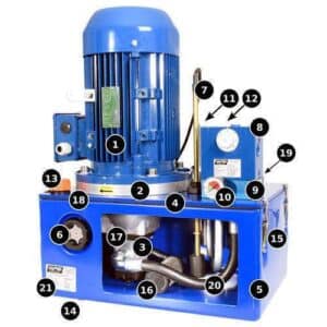 اجزای یونیت هیدرولیک نمای کلی